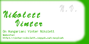 nikolett vinter business card